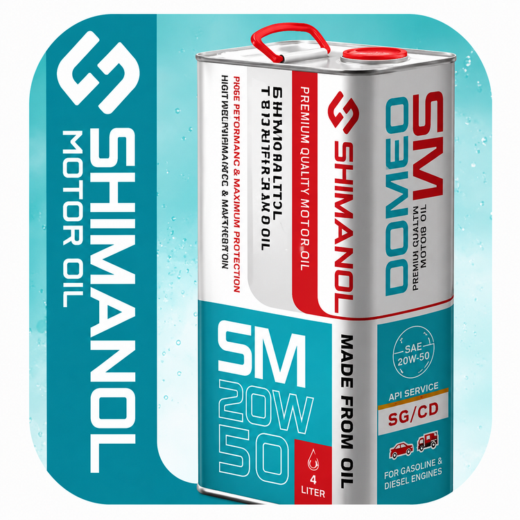 روغن موتور شیمانول مدل SM 20w50 4 Lit ظرف فلزی